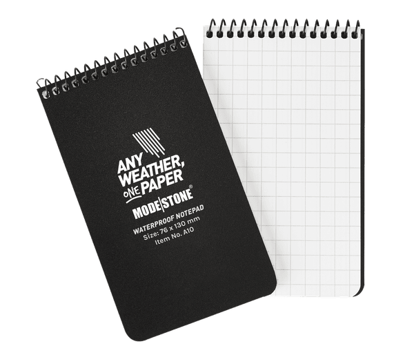 Wasserfester Notizblock MODESTONE 76x130mm - Schwarz, Bild 1